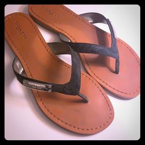 Coach Shoes - Coach signature logo thong sandals. Coach Shoes - Coach signature logo thong sandals.